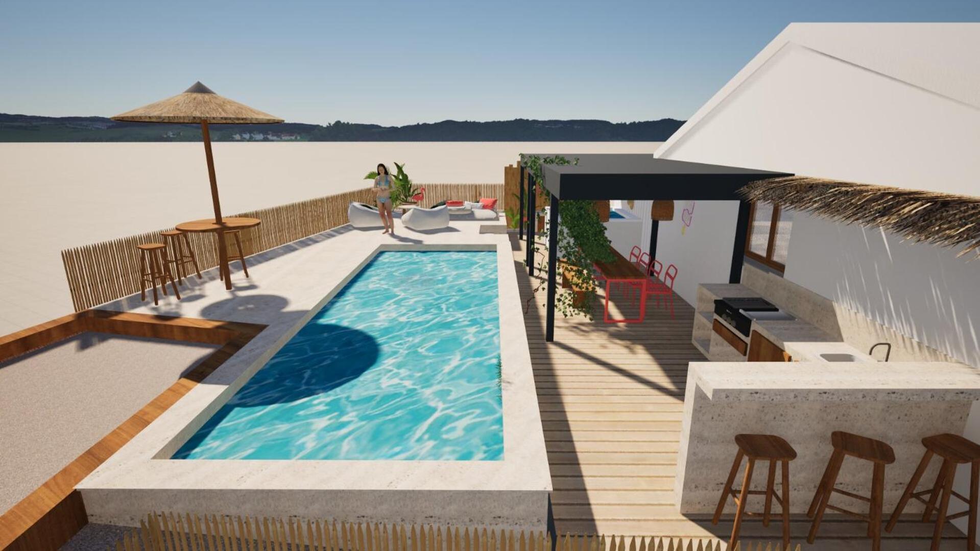Les Brezines - Maison Clim Terrasse Piscine Au Coeur De Maisoncarreeconciergerie Ferienhaus *